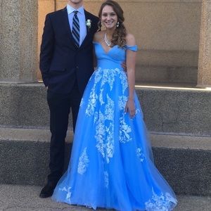 Cinderella Blue Prom Gown